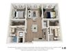 2A Floor Plan 2A Floor Plan at The Baxly, Georgia, 31401